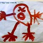 Child's drawing of a monster